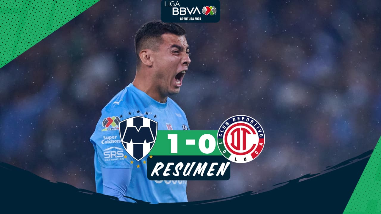 Monterrey saca mínima ventaja sobre Toluca en su camino a la Final
