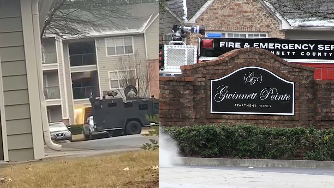 Hombre es arrestado tras diecisiete horas atrincherado en un apartamento en Gwinnett