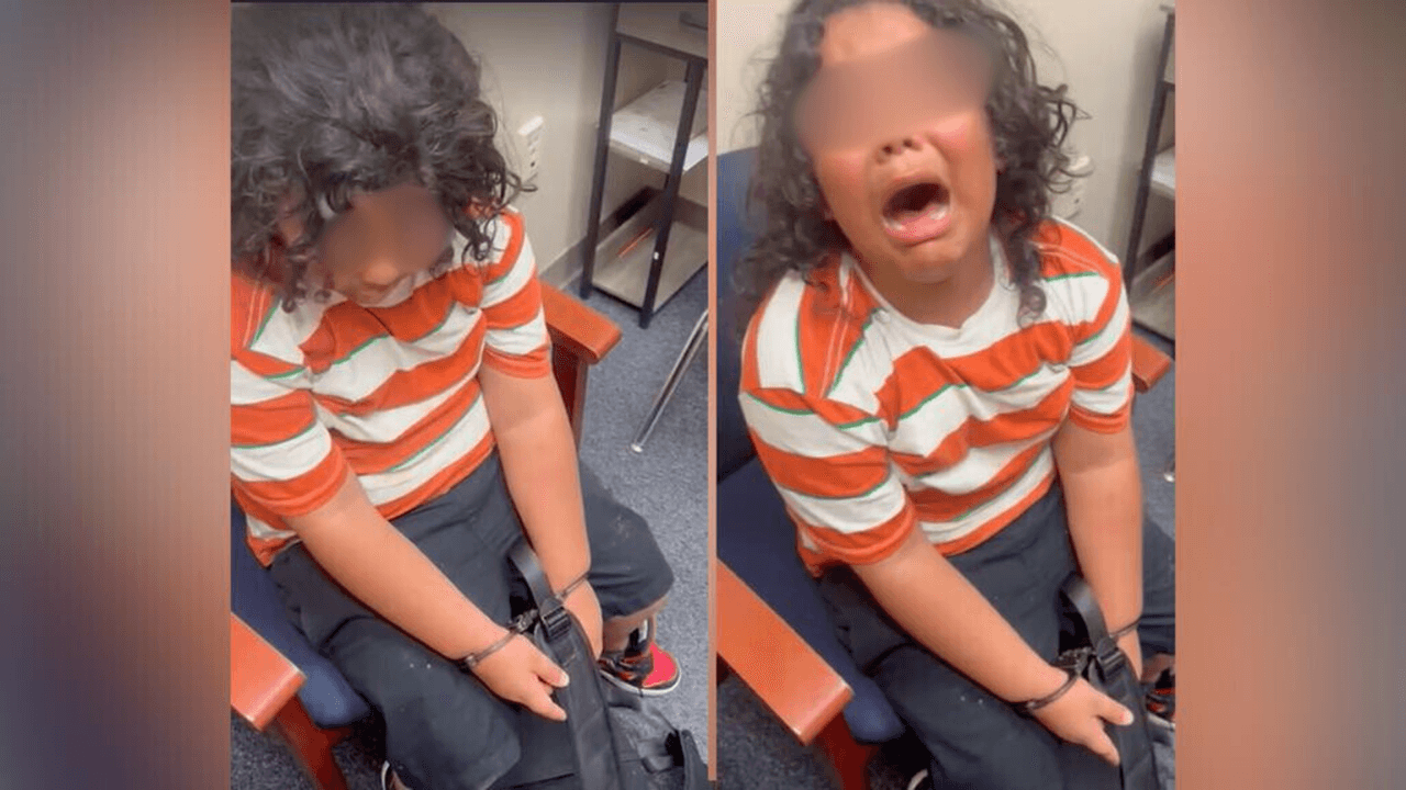 Un niño de 6 años es esposado por la policía en su escuela en Texas: así lo encontró su padre