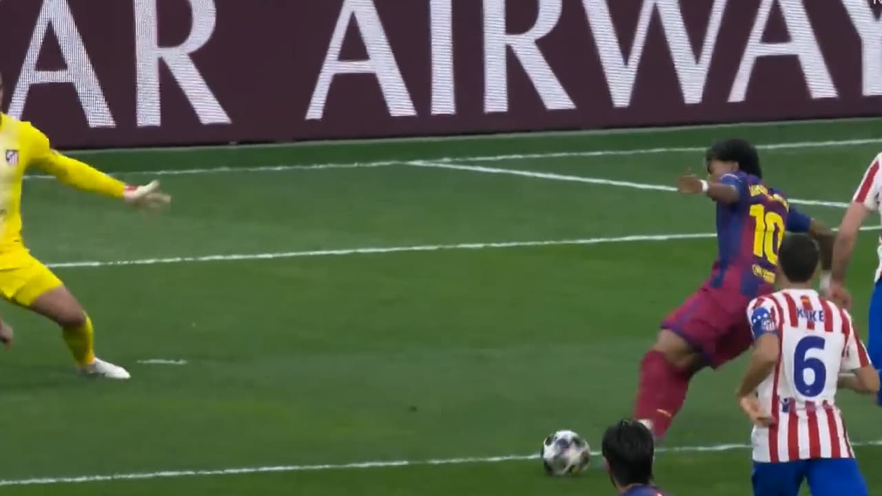 Gol de Lamine Yamal tras error del Atlético de Madrid en Champions League