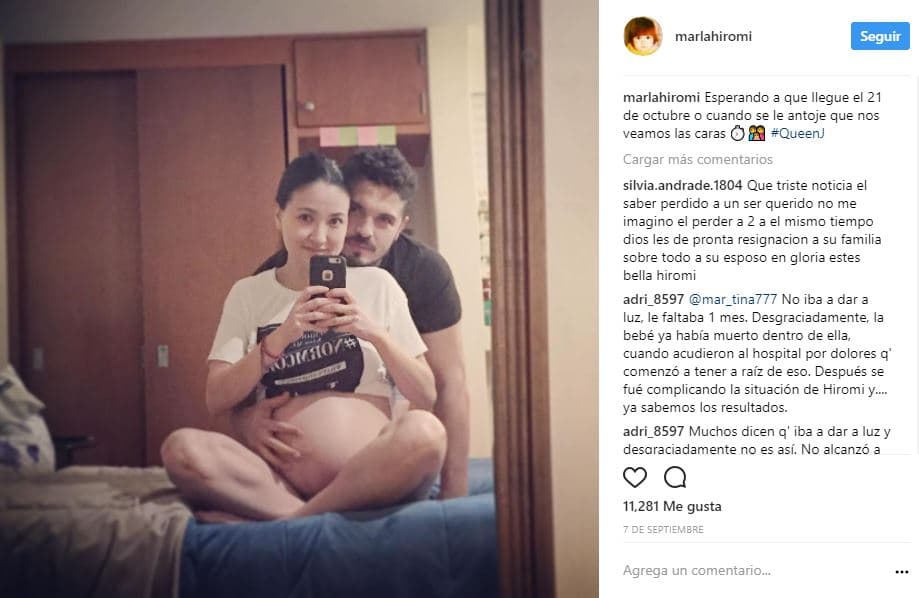 En sus últimas publicaciones, se mostró orgullosa de los rescatistas japoneses que participaron en las labores de rescate de personas que quedaron atrapadas bajo los escombros de edificios colapsados, luego del sismo del 19 de septiembre que azotó a la Ciudad de México. Sin embargo, fue el que iba dedicado a su hija el que más conmovió a sus seguidores, luego de darse a conocer su fallecimiento. "Esperando a que llegue el 21 de octubre o cuando se le antoje que nos veamos las caras #QueenJ", sentenció.