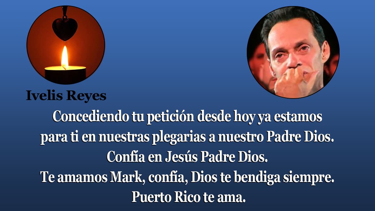Oraciones para la mamá de Marc Anthony.