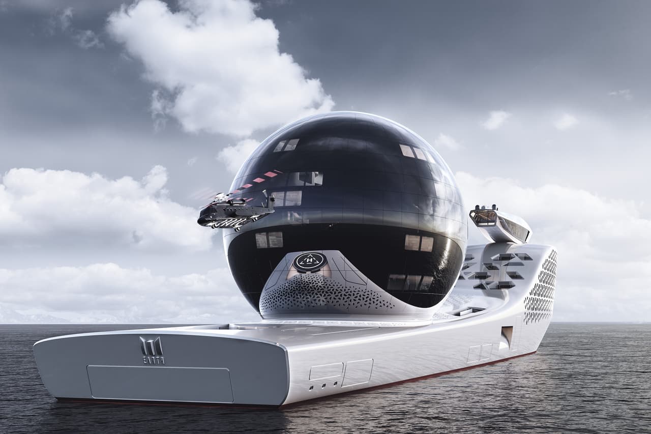 Tendrá 300 metros de largo (unos 984 pies), 60 metros de alto (196 pies) y su elegante diseño incluye una peculiar ‘esfera científica’ de 13 pisos. Allí operarán 22 laboratorios que procesarán los datos y muestras recolectadas en los recorridos de la embarcación.