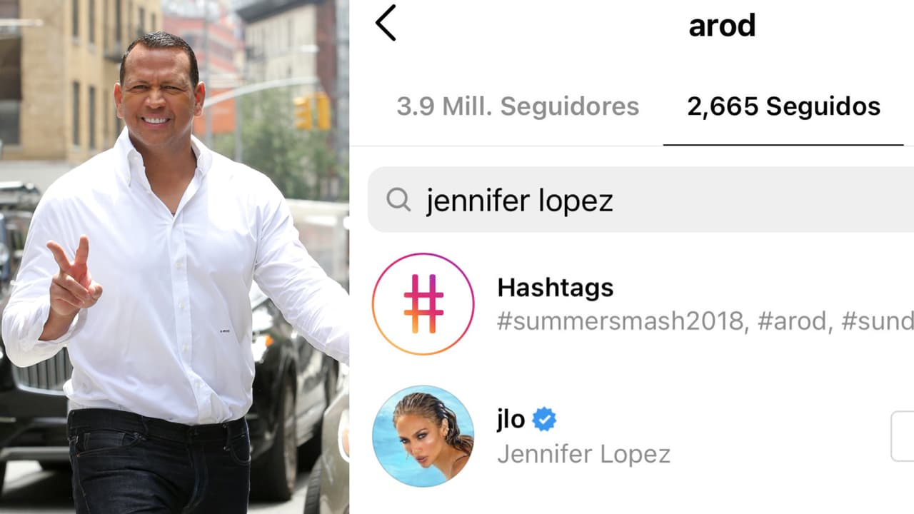 A-Rod aún sigue a JLo en Instagram, pese a su ruptura.