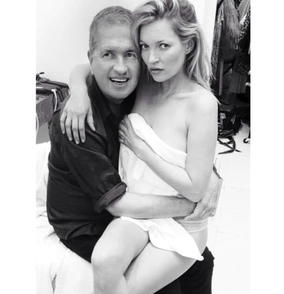 Con su "favorita", Kate Moss