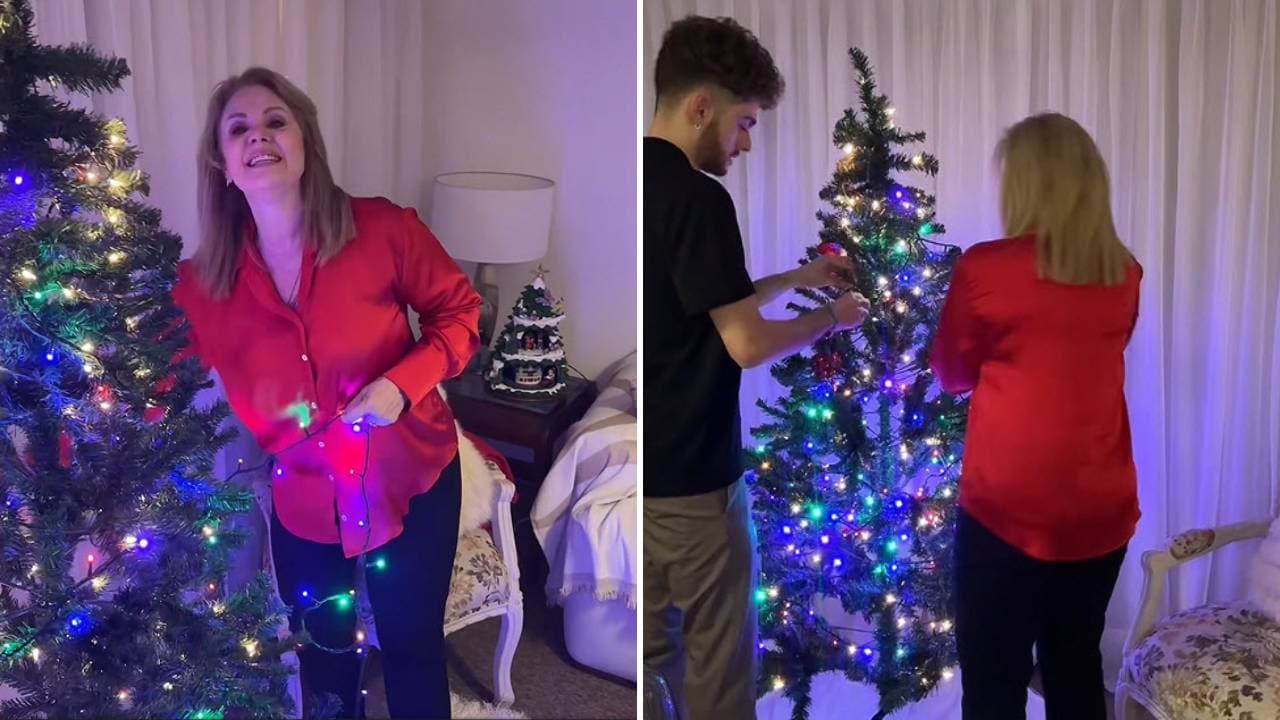 Erika Buenfil puso un segundo árbol de Navidad.