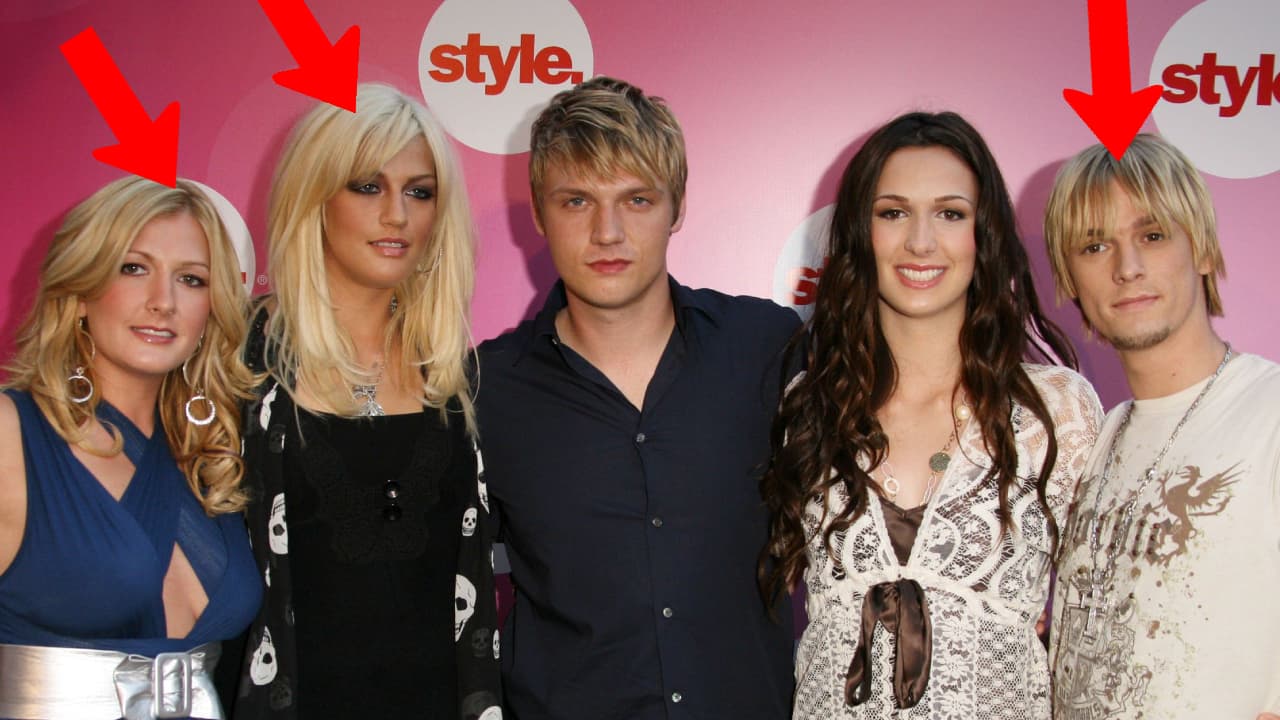 Los cinco hermanos Carter en 2006: Bobbie, Leslie, Nick, Angel y Aaron.