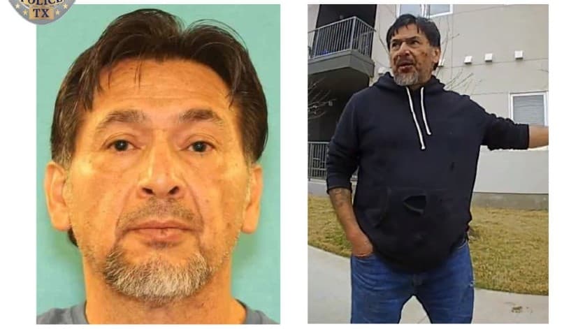 Imágenes de la ficha de captura de Raúl Meza, de 62 años, dada a conocer por la policía del condado de Pflugerville, Texas.