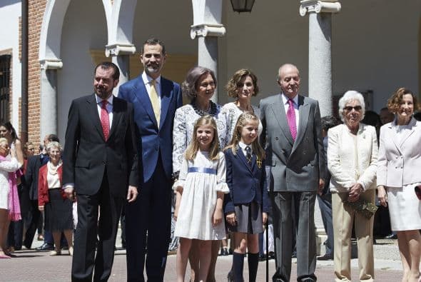En la primera comunión también se pudo ver a toda la familia real española.