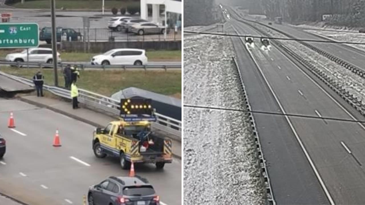 Reportan choques en Carolina del Norte ante la caída de nieve y hielo negro