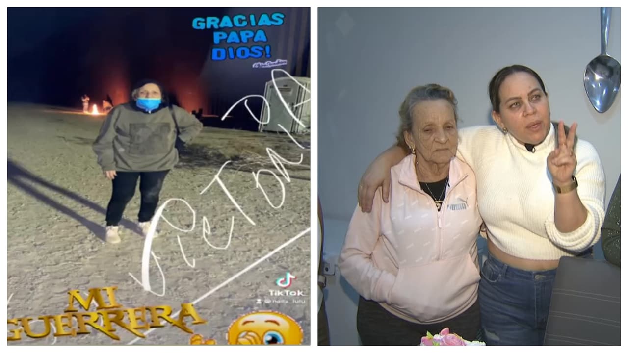 Abuela cubana de 81 años se reencuentra con su familia en Miami tras dura travesía por Centroamérica