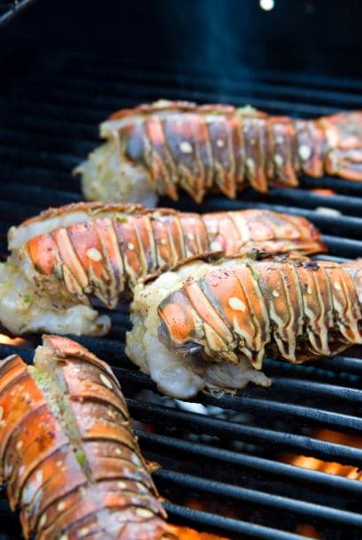 Para que las langostas tengan mejor sabor al ser colocadas en el fuego, ponles algo de aceite de oliva por ambos lados.