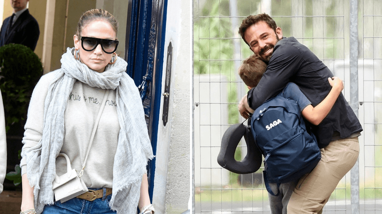 Ben Affleck se reunió con sus hijos en Florencia días antes de que JLo fuera captada en París