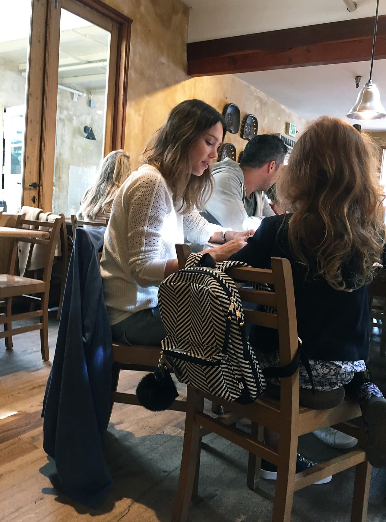 Jessica estuvo muy tranquila con su familia.