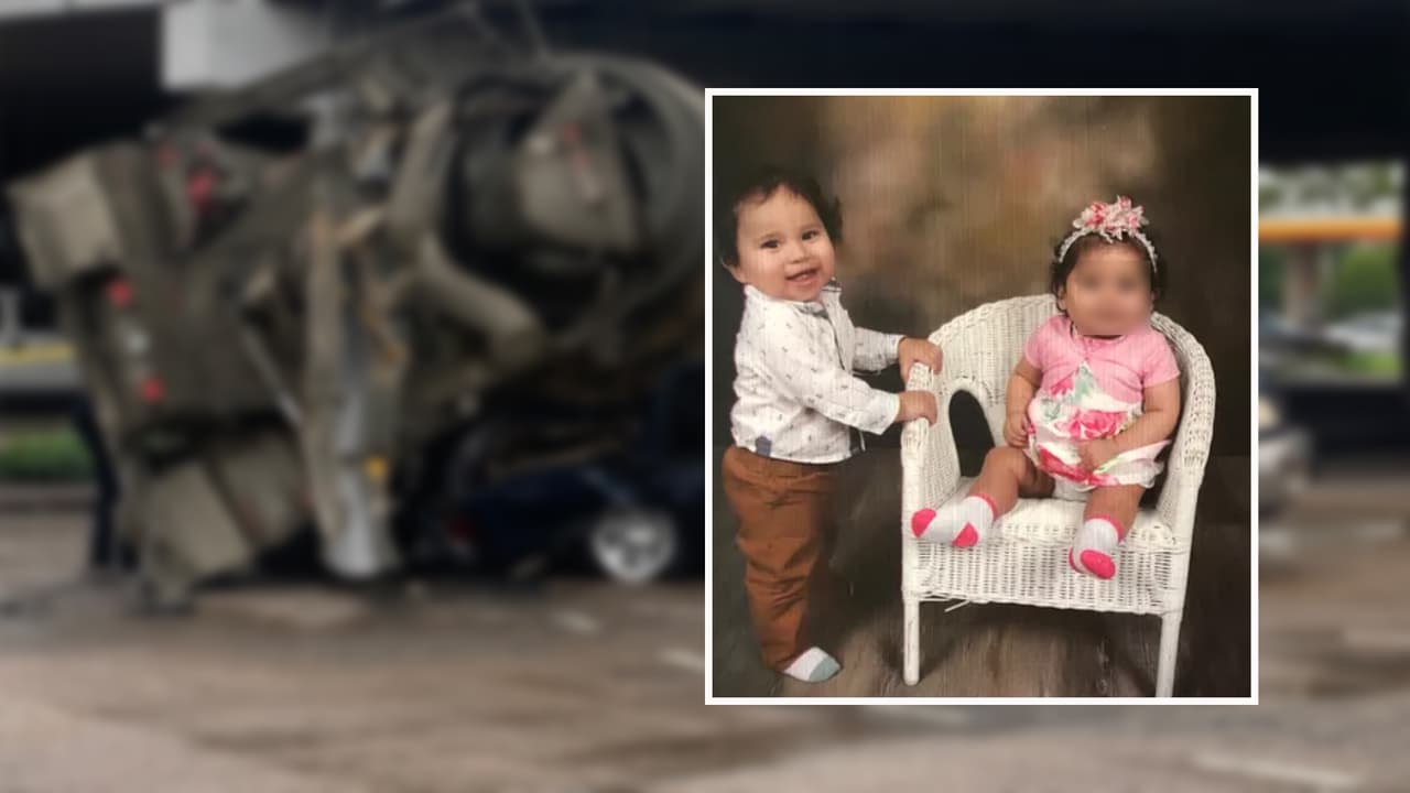 Camión de cemento cae sobre un automóvil con cuatro pasajeros: murió un niño de casi 2 años