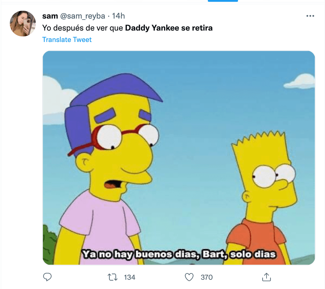 Rápidamente sus fieles seguidores inundaron la red social Twitter con memes y tweets expresando su reacción ante esta tremenda y triste noticia.