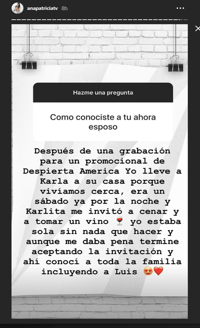 La conductora respondió a preguntas de sus seguidores en Instagram.