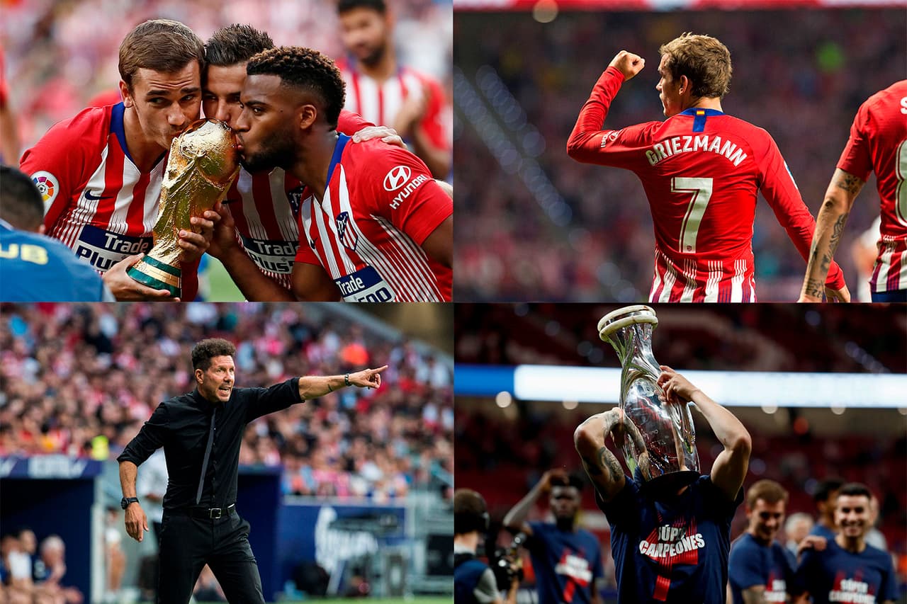 Una jornada especial vivió el Atlético de Madrid este sábado, con la victoria 1-0 sobre Rayo Vallecano, la presentación de la Copa Mundial de Fútbol y la Supercopa de Europa por sus jugadores.