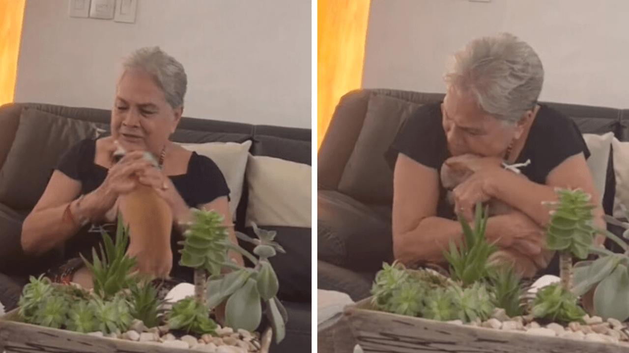 No faltaron los besos y abrazos en su reencuentro