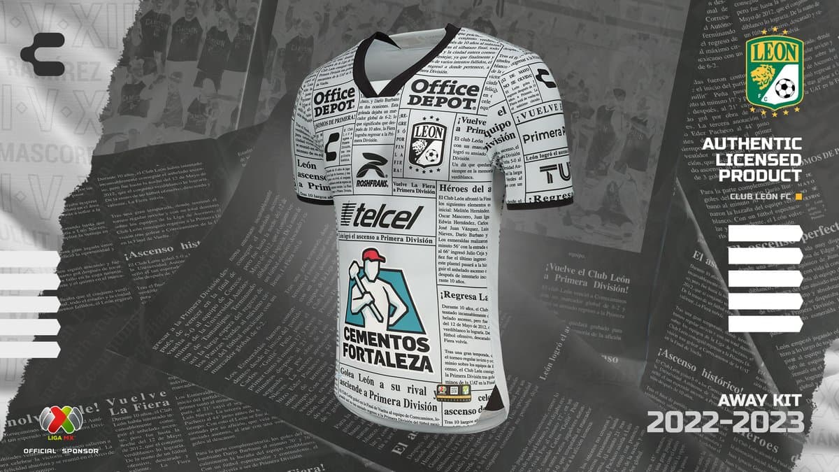 Uniforme de visitante de León para el Apertura 2022 y Clausura 2023.