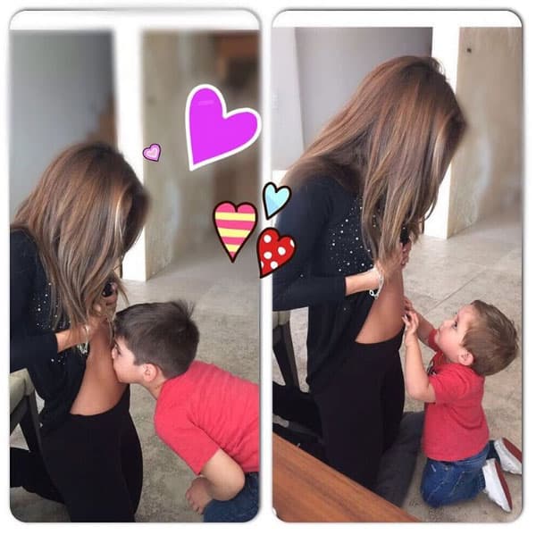 Sus pequeños sobrinos Santi y Pato son su adoración, ellos se pusieron muy contentos con la noticia.