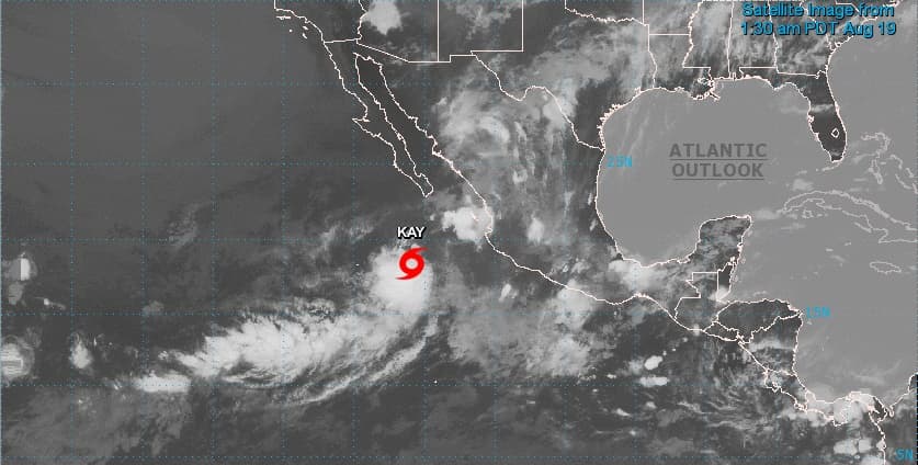 La tormenta tropical Kay se forma frente a las costas de México en el Pacífico