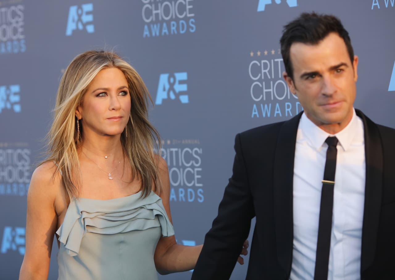 La actriz se casó el año pasado con Justin Theroux