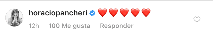 Uno de los primeros en responder a esta imagen fue 
<a href="https://www.univision.com/temas/horacio-pancheri" target="_blank">Horacio Pancheri</a>, quien se limitó a poner varios corazones. Horacio y Sebastián trabajan juntos en la serie 'El juego de las llaves'.