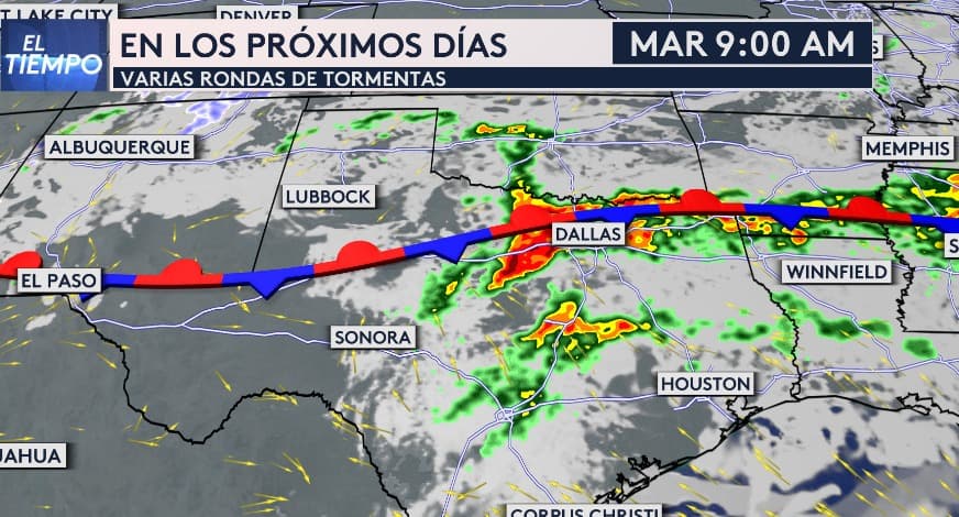 En los próximos días tenemos varias rondas de tormentas, esto no parará el lunes y seguirá el martes hasta las 9AM.