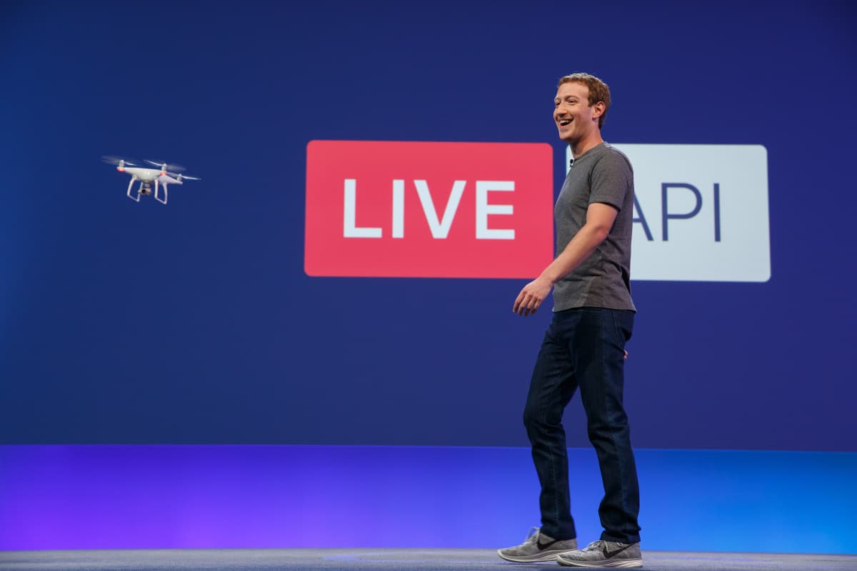 Mark Zuckerberg addressing F8 on April 12
