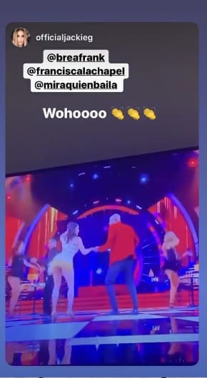 Jackie Guerrido también estuvo atenta al reality y quedó impresionada con el número de salsa presentado por Francisca y el locutor dominicano.