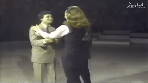 Encuentro entre Juan Gabriel y María Félix.