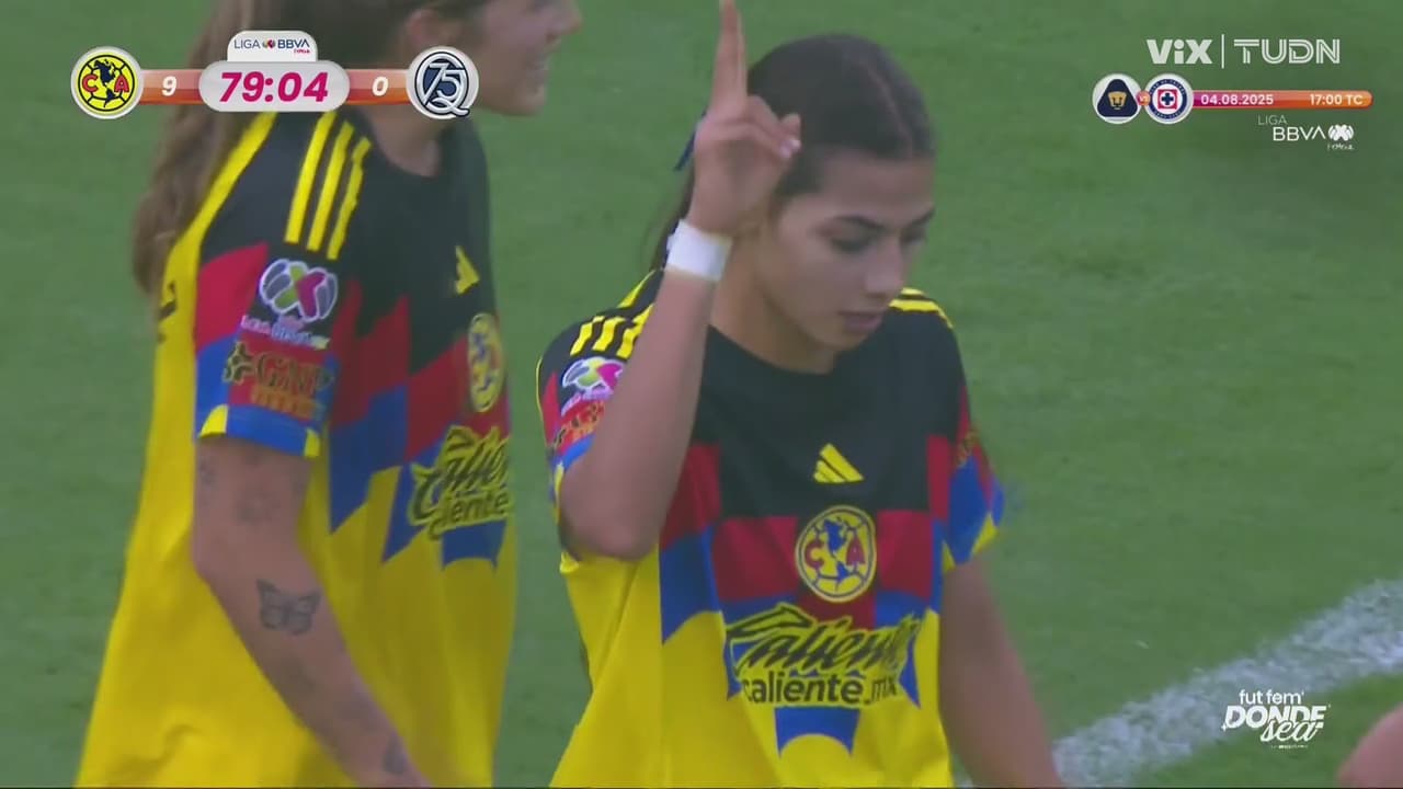 ¡Póker de Montse Saldívar! América despluma 9-0 a Querétaro