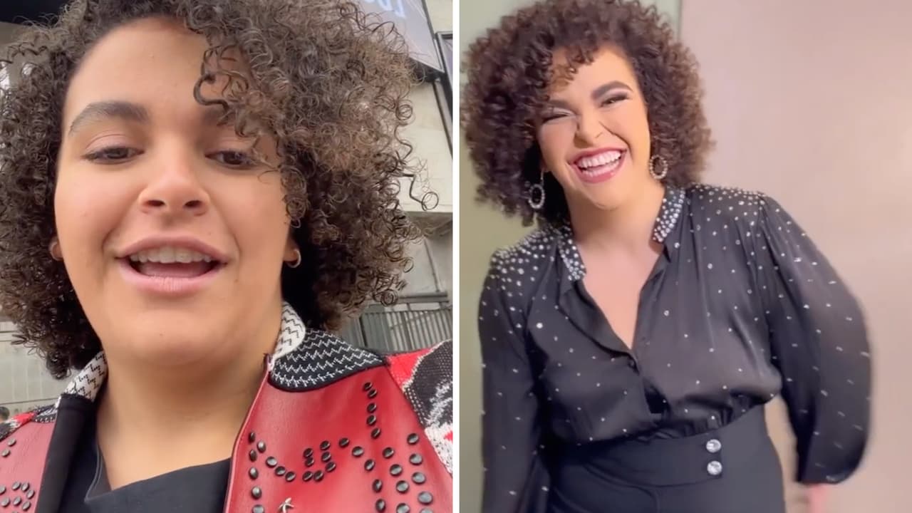 Lucerito Mijares explota de emoción al ver su nombre en el teatro de la obra que protagonizará