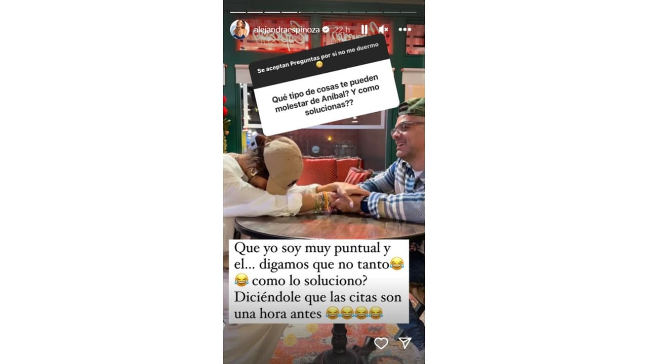 Alejandra Espinoza compartió esta historia en Instagram.