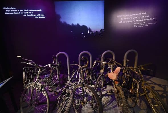 Un portabicicletas rescatado de la Zona Cero.