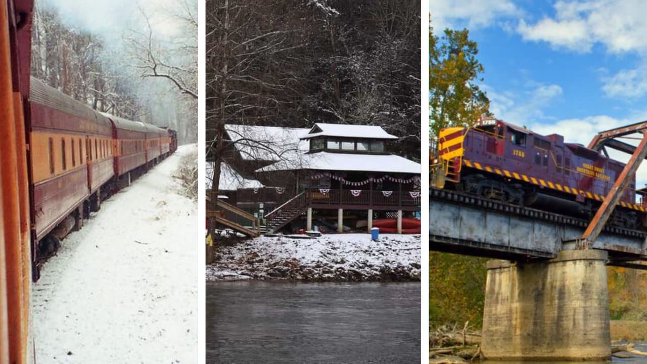 Disfruta de los paisajes de invierno de Carolina del Norte a bordo de este tren
