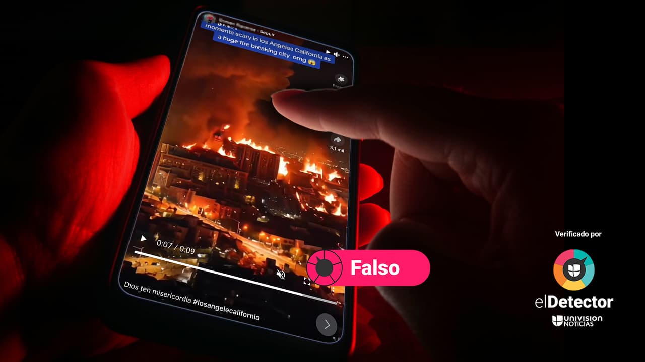 Esa imagen viral de edificios ardiendo NO muestra los incendios de Los Ángeles: fue creada con IA
