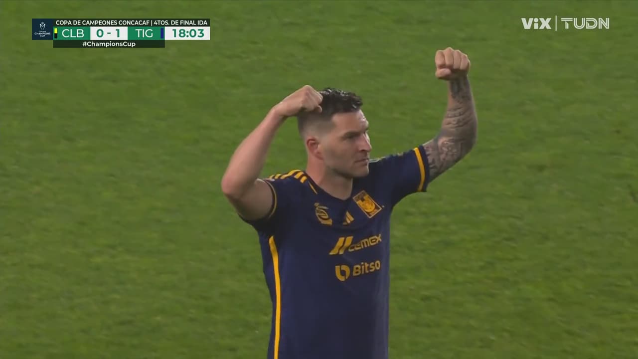 ¡Cabezazo letal del joven Gignac y Tigres ya lo gana 1-0!