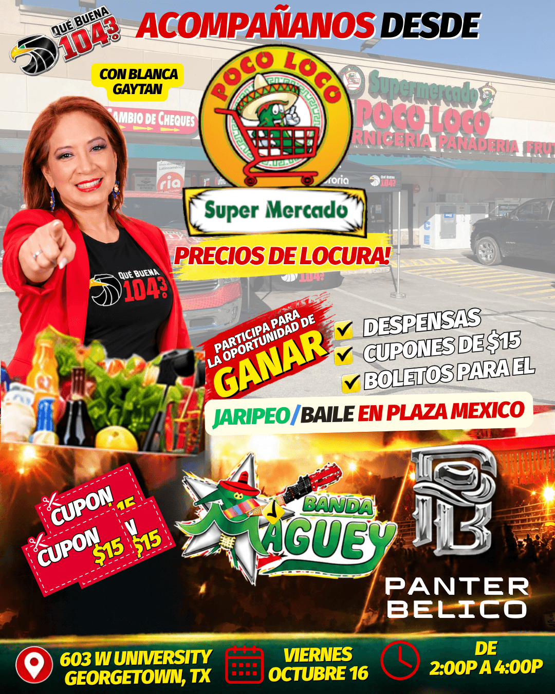 Nos vemos en POCO LOCO de Georgetown!!