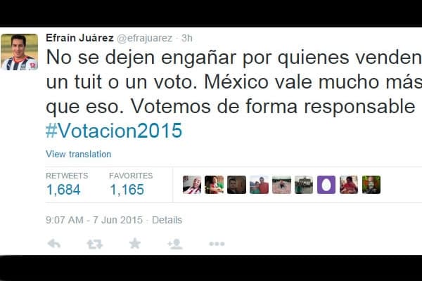 Efraín Juárez lanzó indirecta al 'Piojo' en Twitter