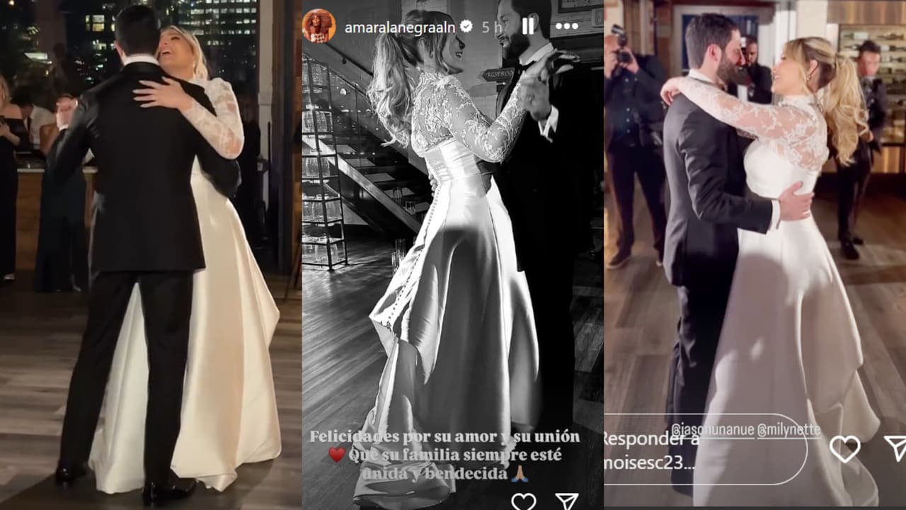 Migbelis Castellanos hizo el primer baile junto a su ahora esposo con el primer vestido de novia que usó en la boda.