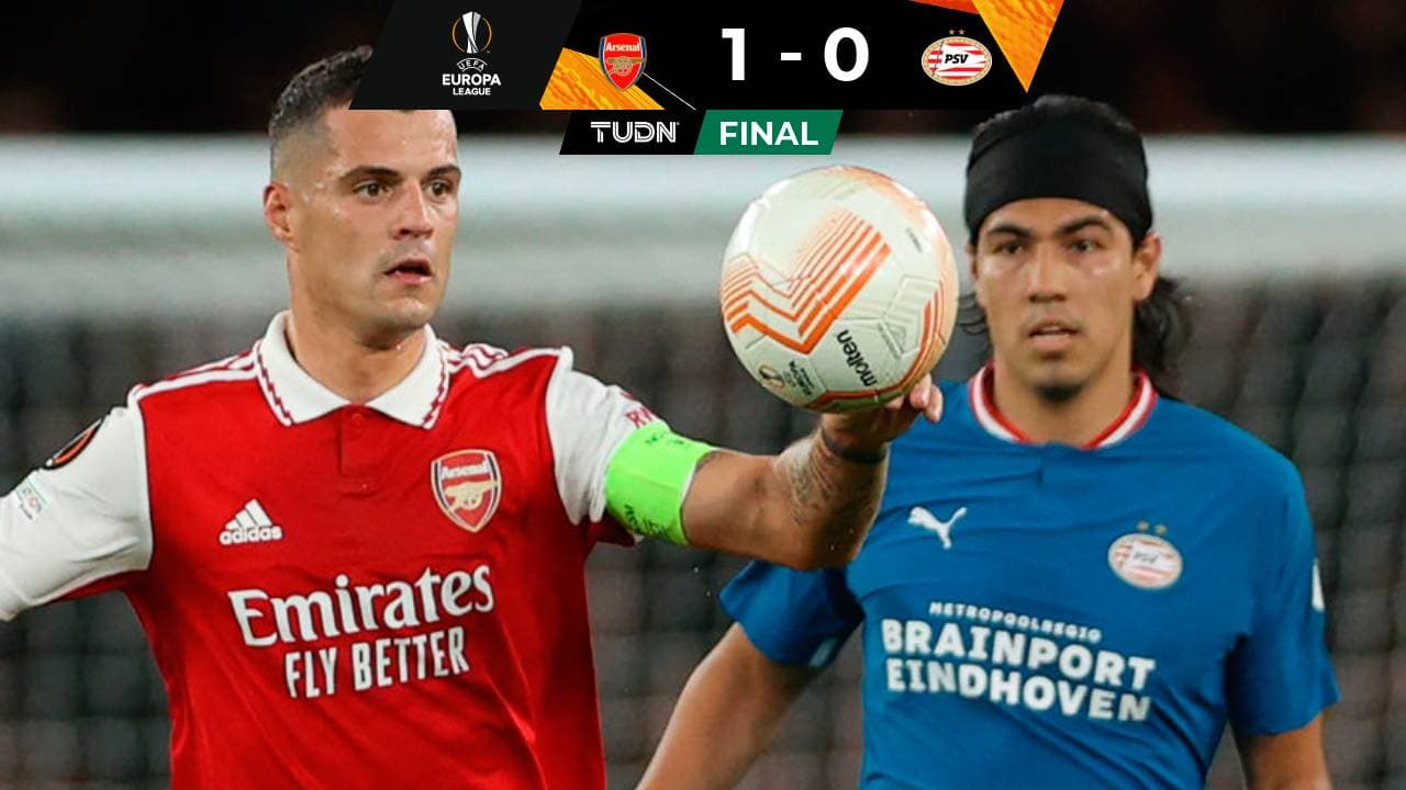 Con Erick Gutiérrez, el PSV cayó ante el Arsenal en la Europa League