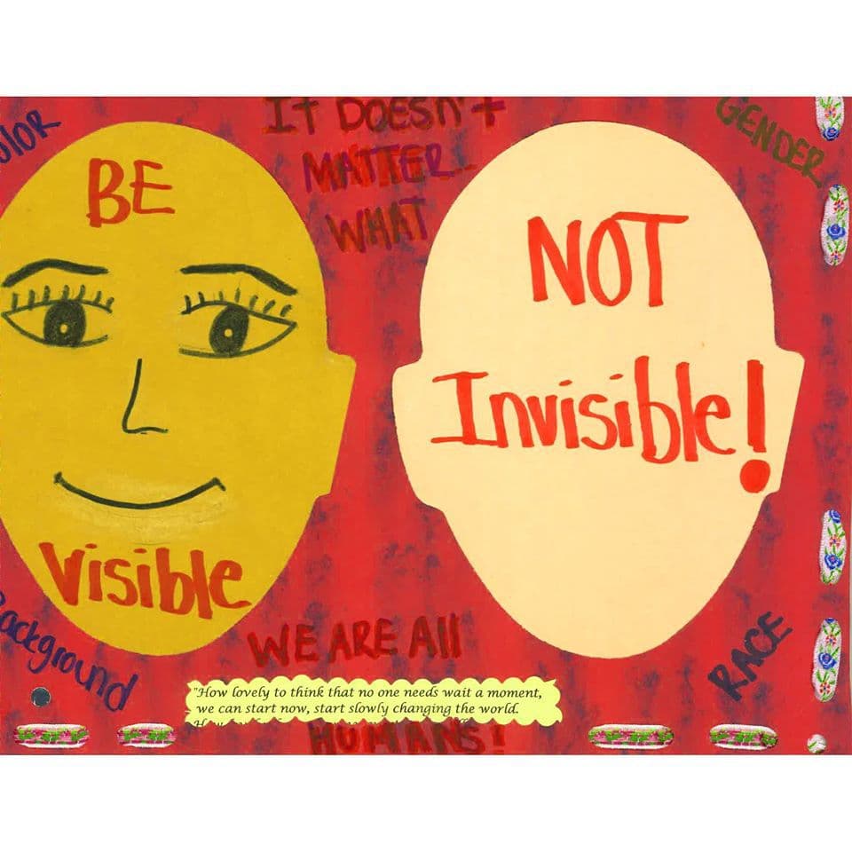 Carolina Martínez “Sin Título” Collage y marcador, Estados Unidos