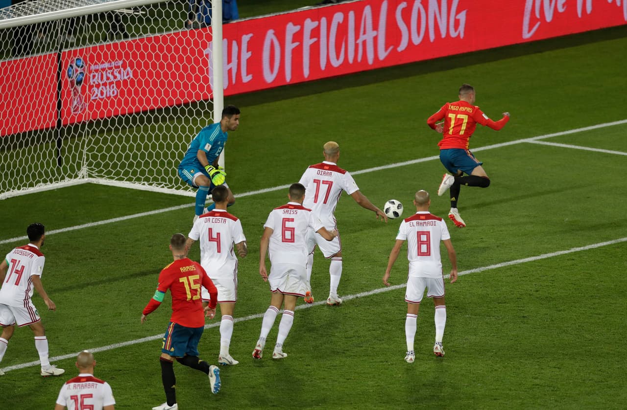 97.- Iago Aspas (España) al minuto 90. España 2-2 Marruecos.