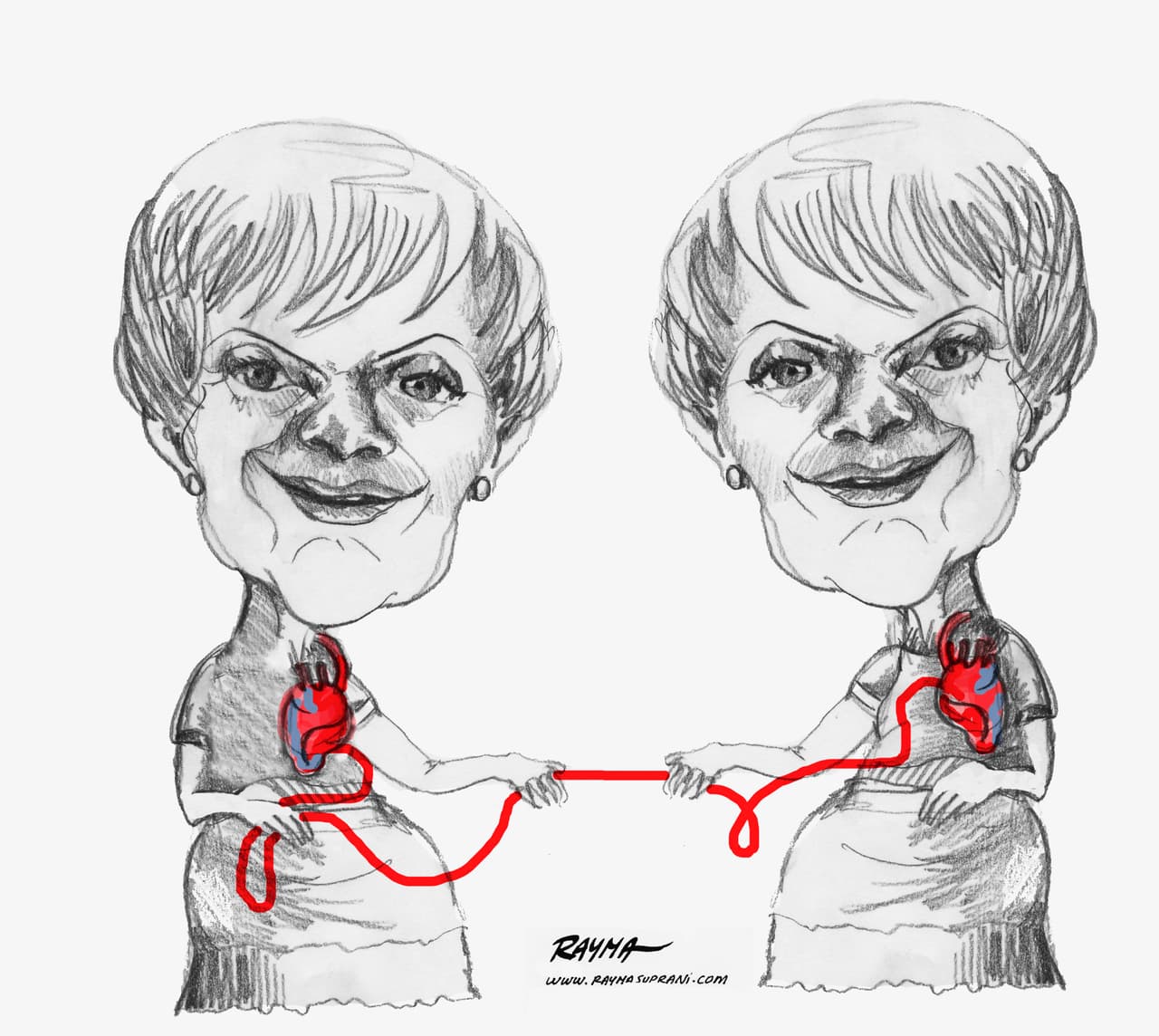 "Las dos Sofías", título y obra de la artista plástica venezolana Rayma Suprani.