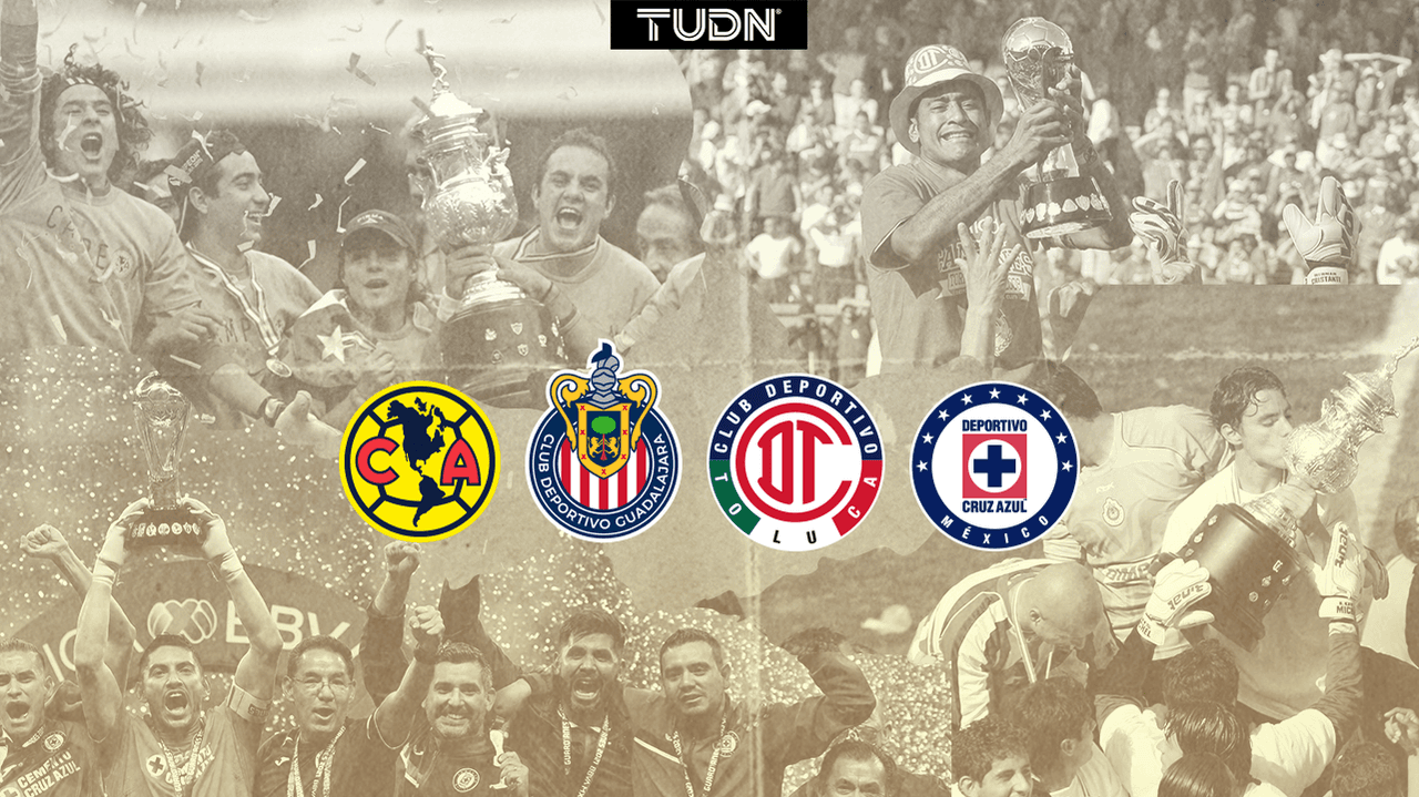 Los ganadores de la Liga MX en la tabla que muestra a todos los que levantaron el título.