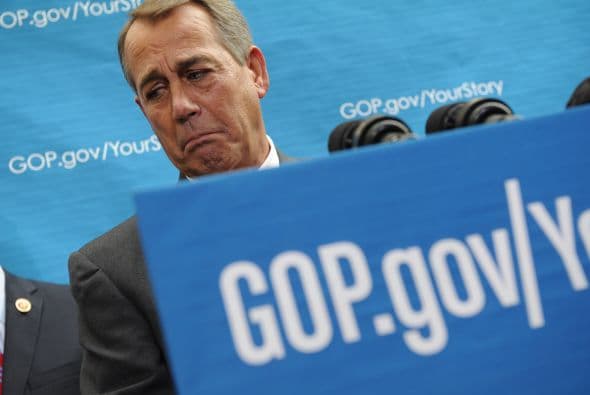 El presidente del Congreso, John Boehner (R.OH), denuncia al ala ultra conservadora de su partido de utilizar al pueblo norteamericano para alcanzar sus objetivos el 11 de diciembre de 2013.
