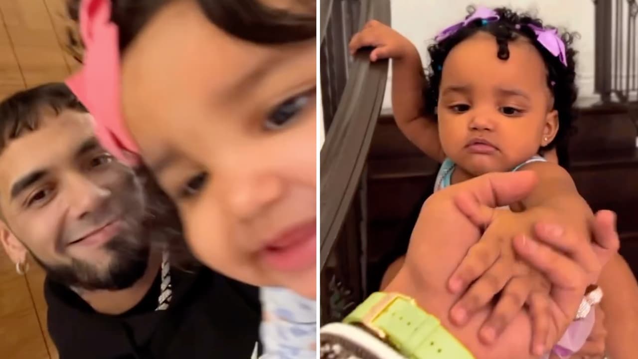 Anuel presume que la hija que reconoció hace poco ya le dice "papá": así fue el tierno momento de Gianella