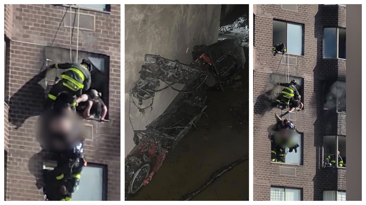 Suben a 38 los heridos por el incendio en Manhattan. Vecinos filman los rescates